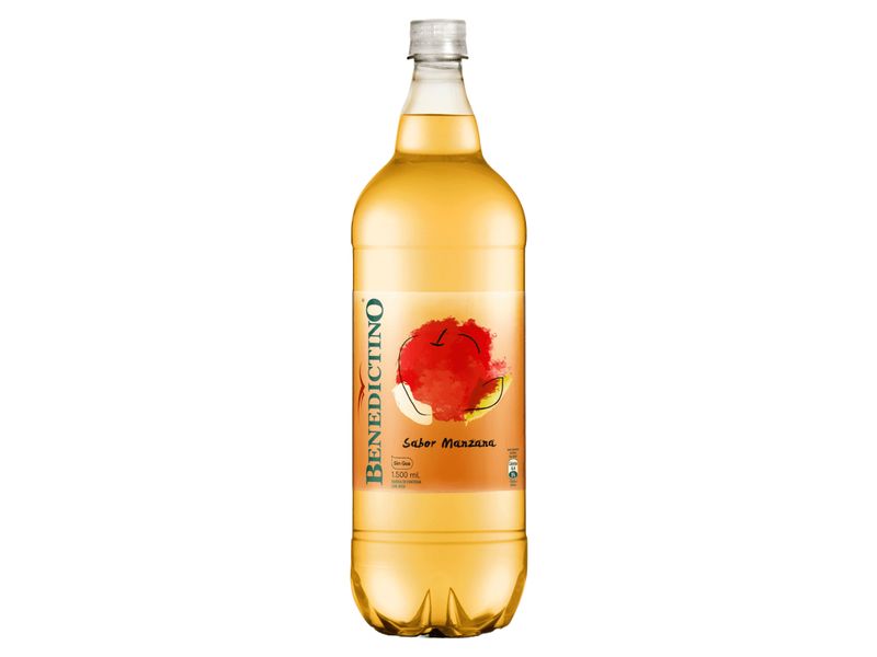 Agua Saborizada Benedictino Manzana Botella 1.5 L