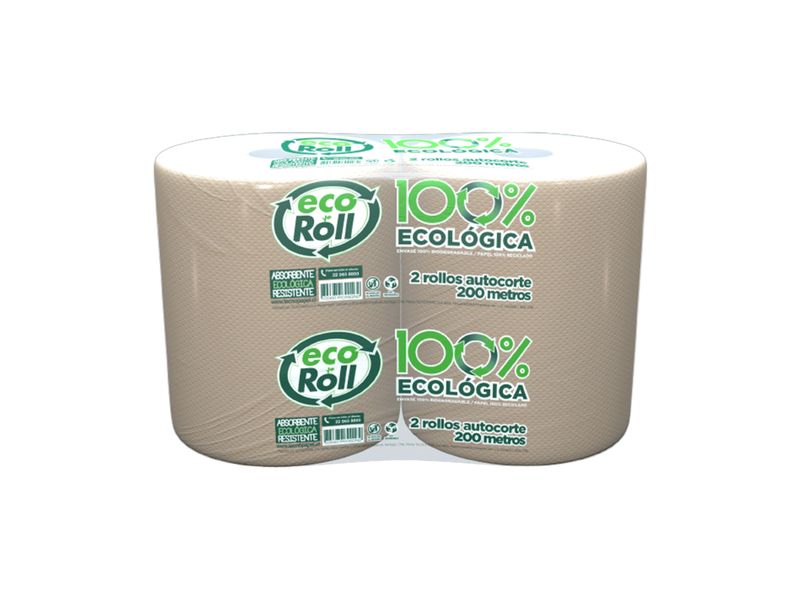 Toalla de Papel Ecoroll Ecológica 2 Rollos 200 m