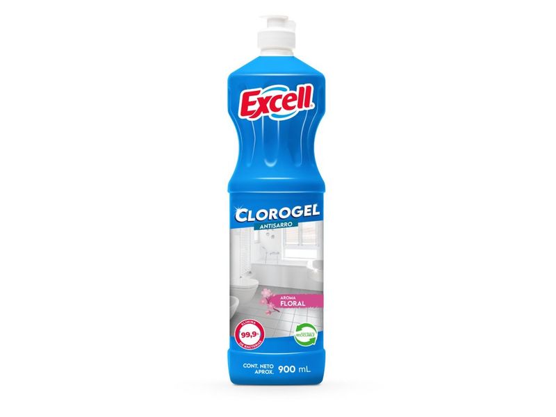 Cloro Gel Excell Tradicional Floral Anti Sarro 900 ml