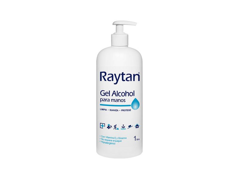 Alcohol Gel Raytan 70% Vitamina E y Glicerina 1 L