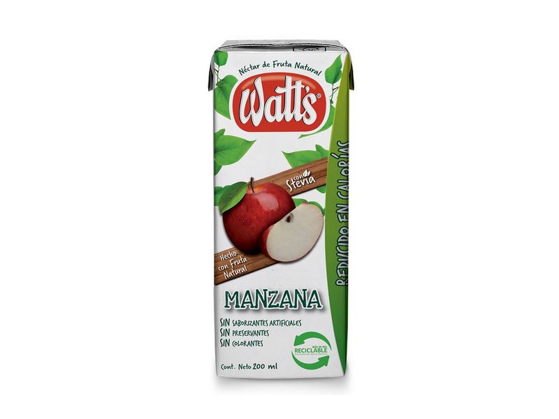 Jugo Natural Watts Manzana Pack 6 Unidades