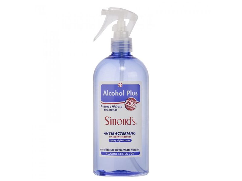 Alcohol Simond's Plus Spray Antibacteriano 70%