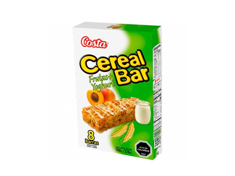 CEREAL BARRA COSTA FRUTAS + YOGURT X 8 UDS 21 GRS