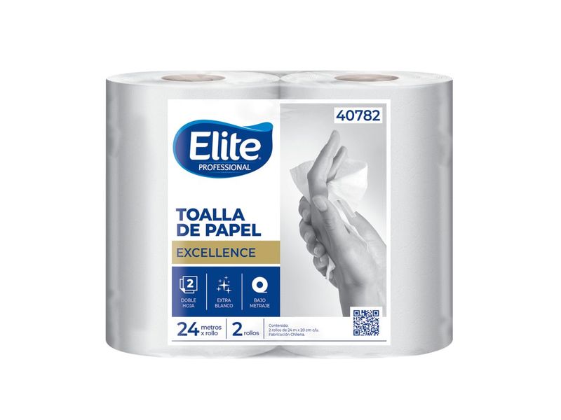 Toalla de Papel Elite 2 Rollos 24 m Doble Hoja