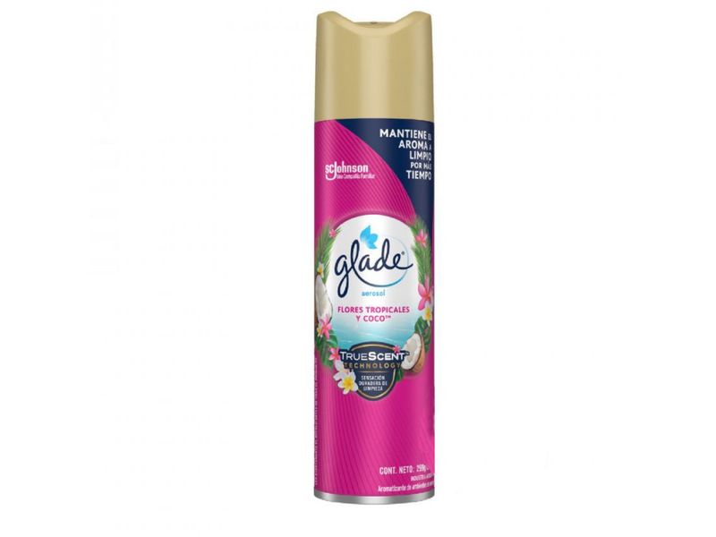 Desodorante Ambiental Glade Aerosol Flores Tropicales y Coco 360 ml