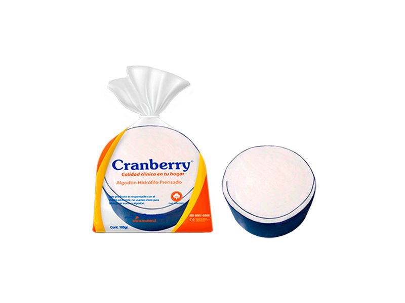 Algodón Hidrófilo Cranberry Prensado 250 g