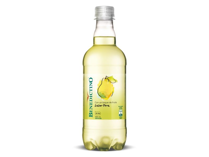 Agua Saborizada Benedictino Pera Botella 500 ml