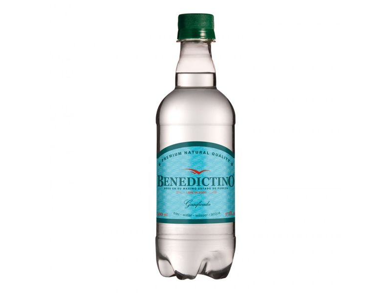 Agua Purificada Benedictino con gas Botella 500 ml