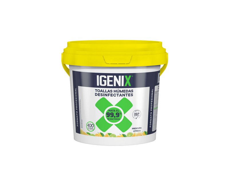 Toallas Desinfectantes Igenix Frescura Cítrica Balde 400 Unidades