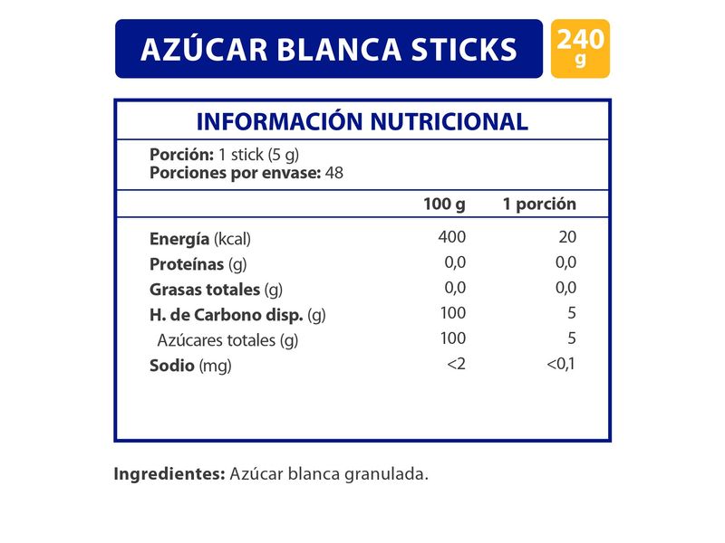 Azúcar Iansa Stick 5 g x 800 Sachet