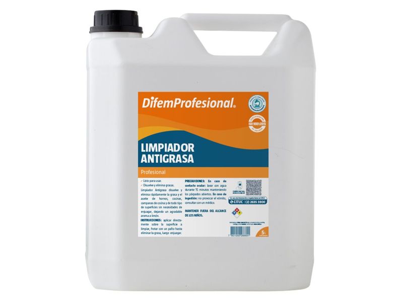 Limpiador Antigrasa Difem Profesional 5 L