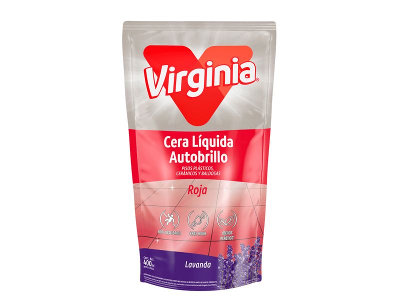 Cera Líquida Virginia Autobrillo Rojo Lavanda 400 Ml