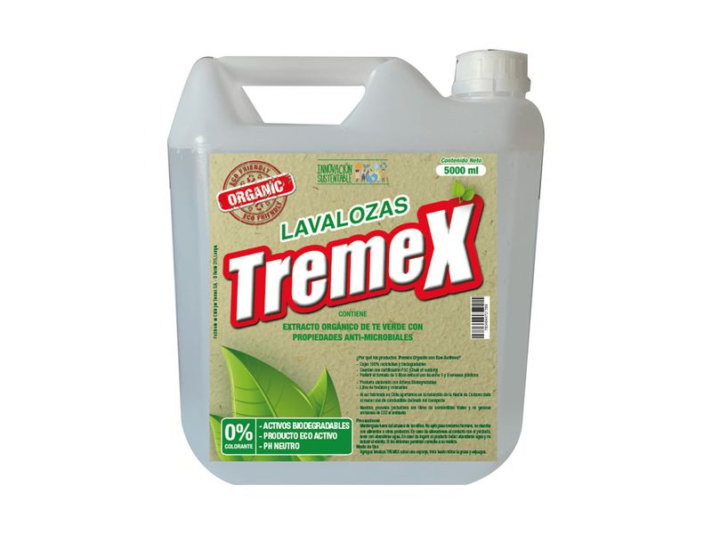 Lavalozas Tremex Orgánico con Extracto de Té Verde 5 L