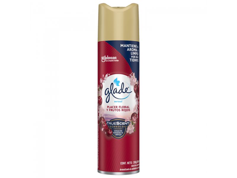 Desodorante Ambiental Glade Aerosol Placer Floral y Frutos Rojos 360 ml