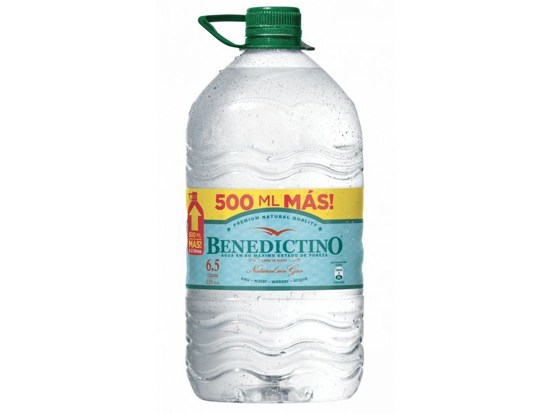 Agua Purificada Benedictino Sin Gas Bidón 6.5 L