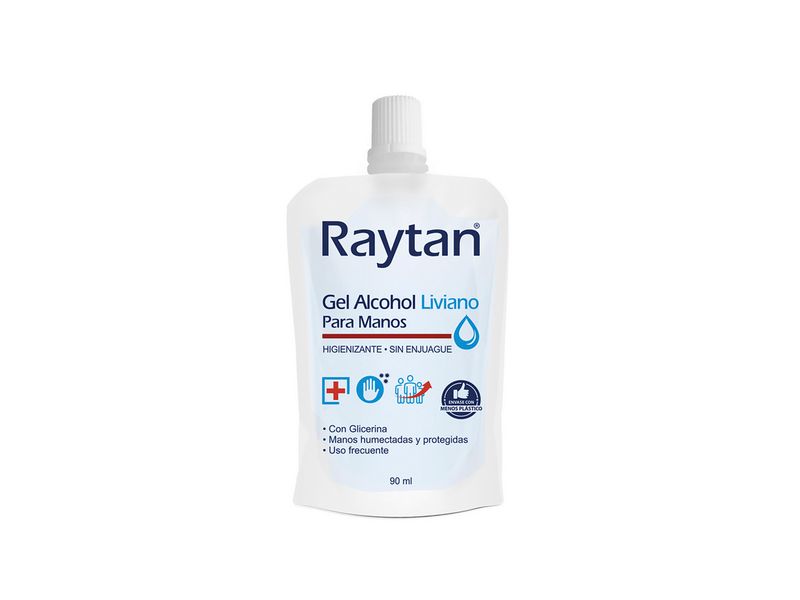 Alcohol Gel Raytan con Glicerina Doypack 90 ml