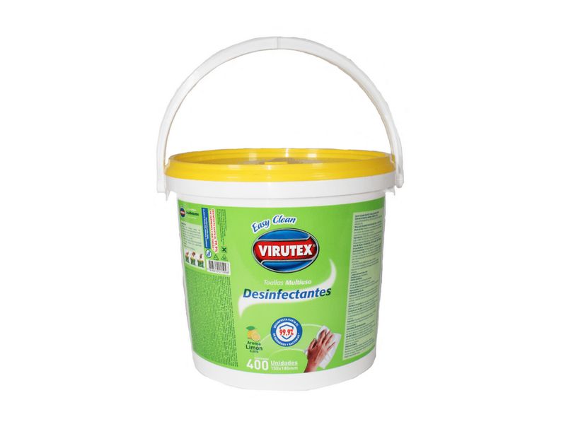 Toalla Desinfectante Virutex Balde de 400 Unidades