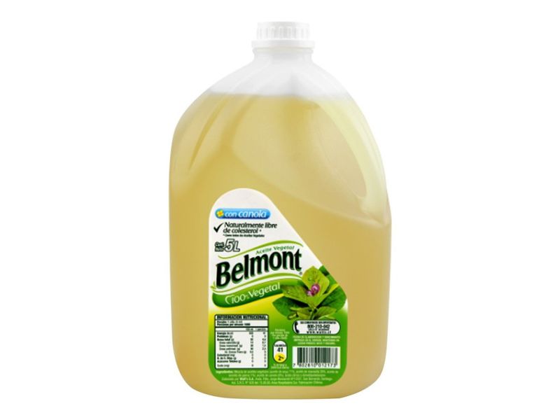 Aceite de Cocina Belmont 100% Vegetal con Canola Líquido 5 L