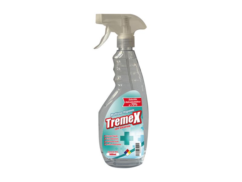 Alcohol Higienizante Tremex Gatillo con Glicerina 500 cc