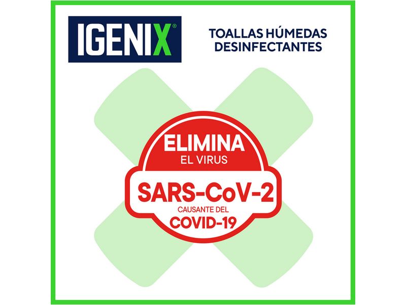 Toallas Desinfectantes Igenix Frescura Cítrica Tubo de 40 Unidades