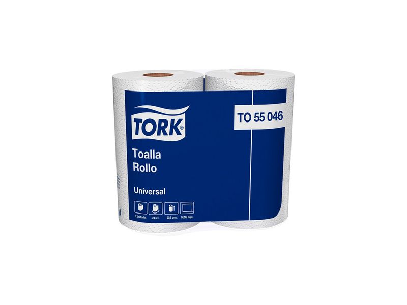 Toalla de Papel Tork 2 Rollos 24 m Doble Hoja