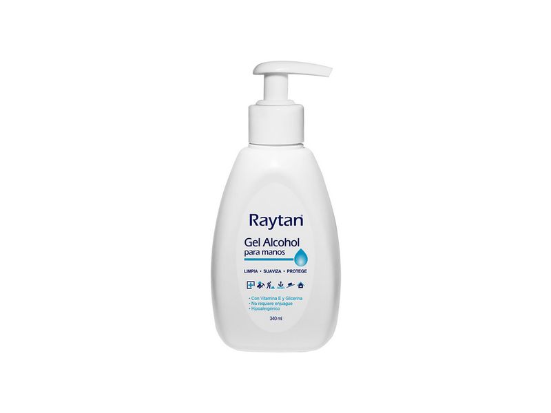 Alcohol Gel Raytan 70% con Vitamina E y Glicerina 340 ml