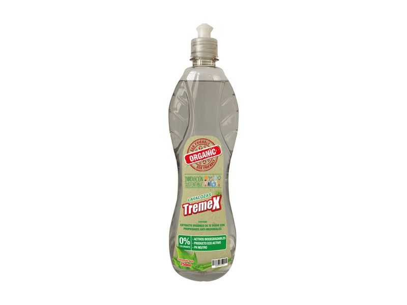 Lavalozas Tremex Orgánico con Extracto de Té Verde 750 ml