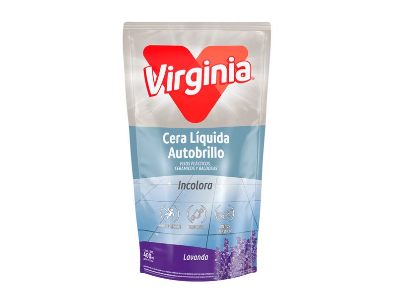 Cera Líquida Virginia Autobrillo Incoloro Lavanda 400 Ml