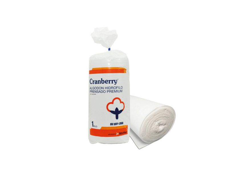 Algodón Hidrófilo Cranberry Prensado Premium 1 Kg