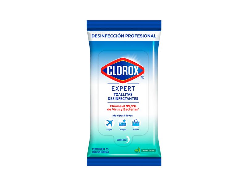Toallitas Desinfectantes Clorox Expert 15 Unidades