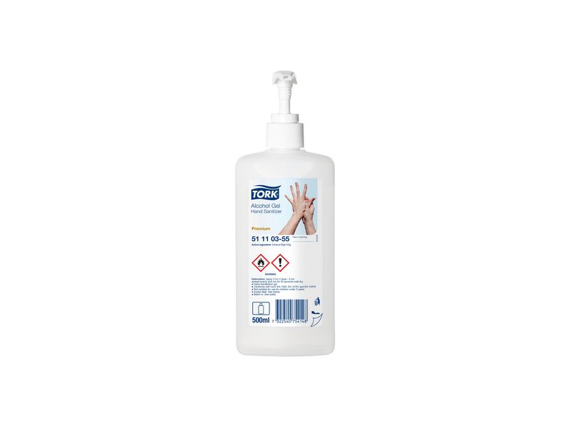 Alcohol gel Tork Premium con Válvula 500 ml