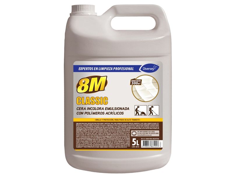 Cera Líquida Diversey 8M Clásica Autobrillo Incolora 5 L